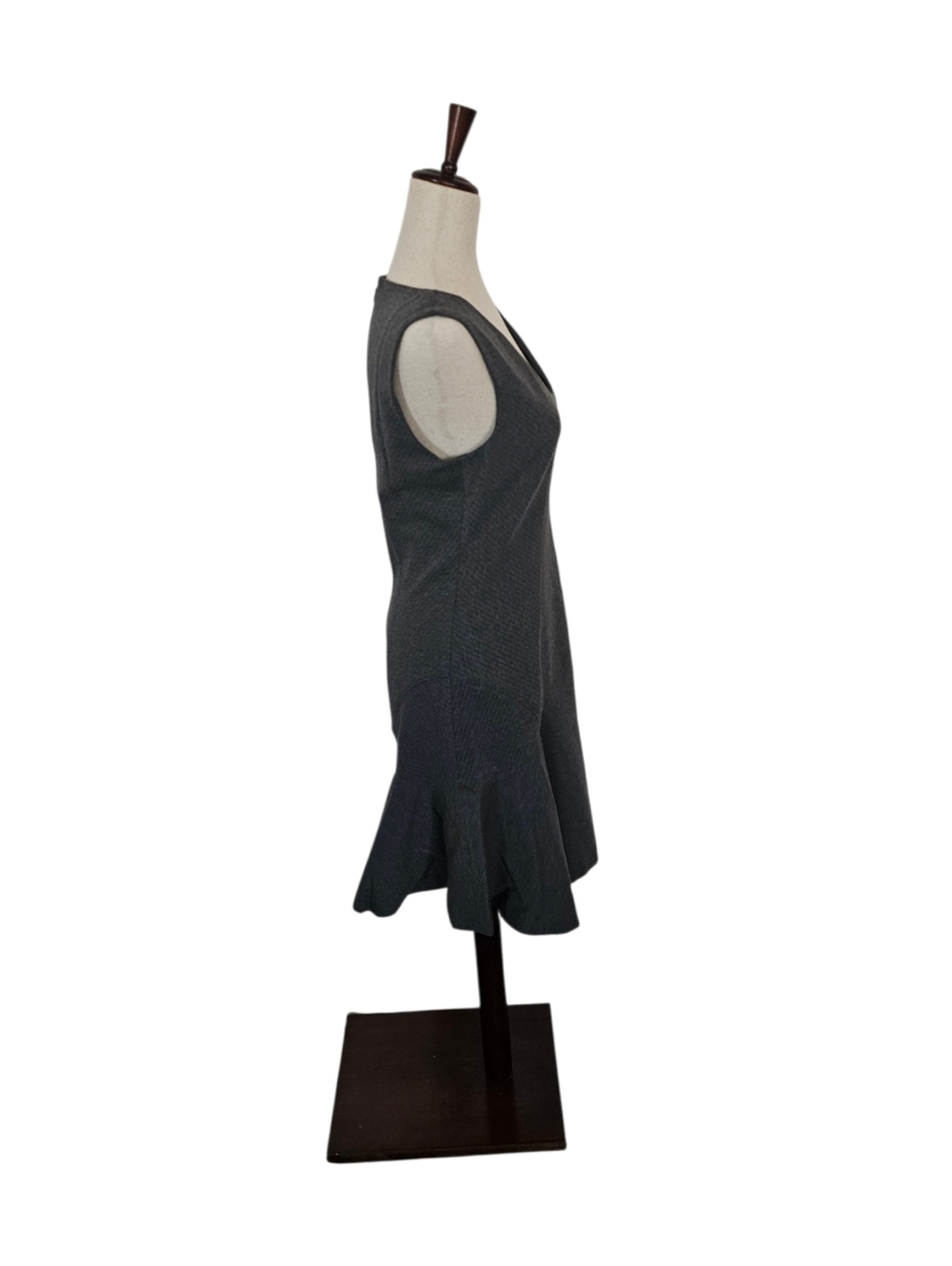 Diane Von Furstenberg Gray Sleeveless  V-Neck Fit Flare Work Mini Dress‎ 10 NWT - Picture 5 of 10